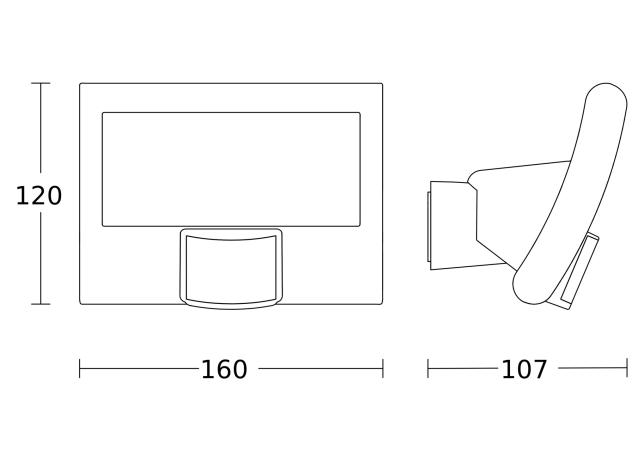 STEINEL XLED curved S antracite